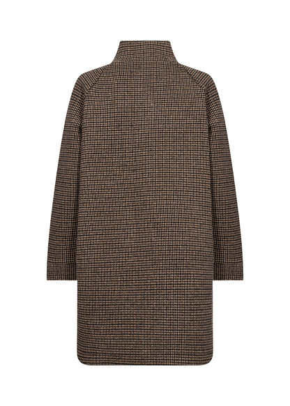 Houndstooth Button Front Mock Neck Jacket. Style SOYA27832