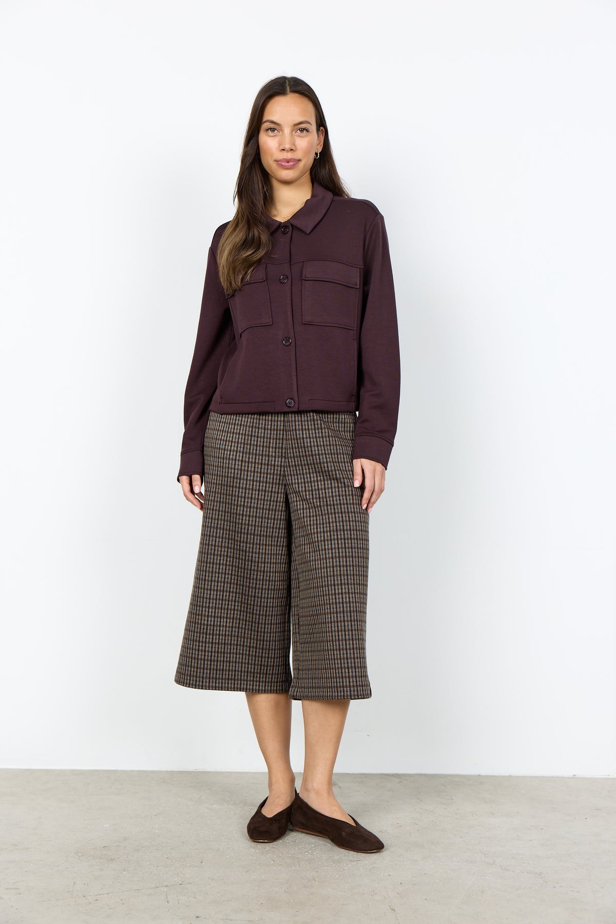 Short Length Modal Button Front Jacket. Style SOYA27858