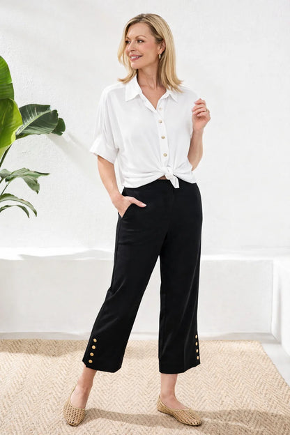 Flatten It® Tummy Control Wide Leg Pull-On Capris Pants. Style TR3011O-7165