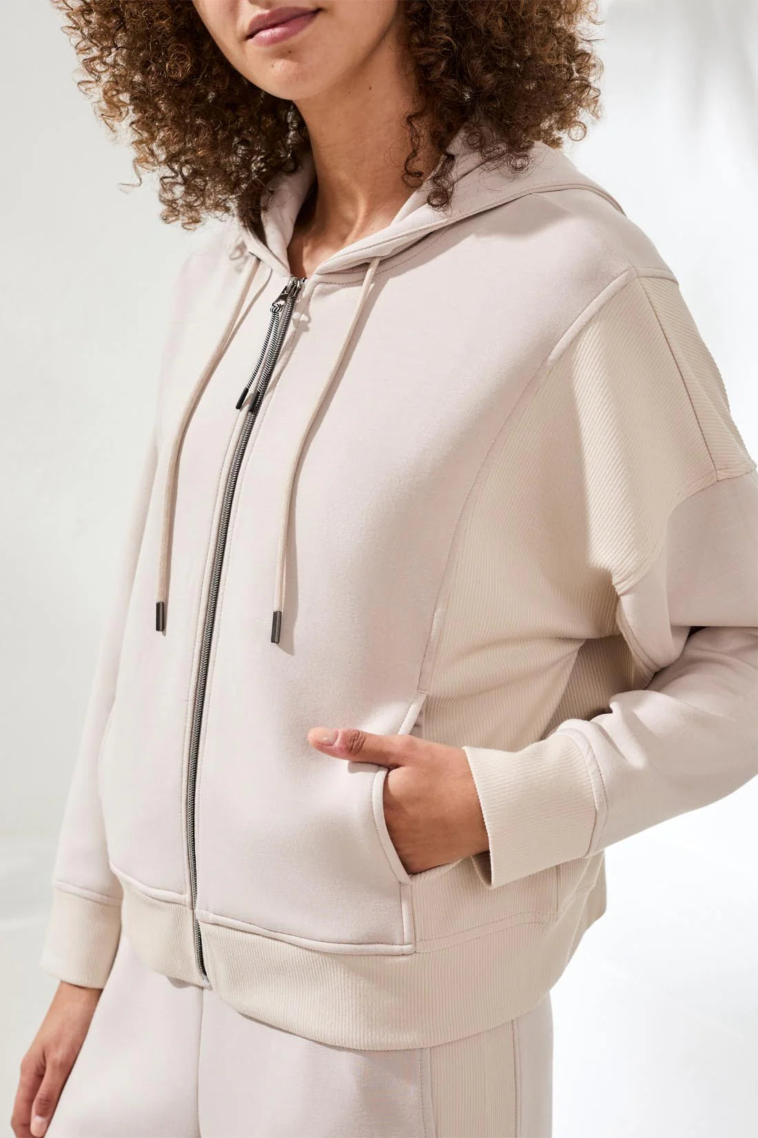 Hooded Zip Up Soft Lightweight Sweater. Style TR3017O-3390