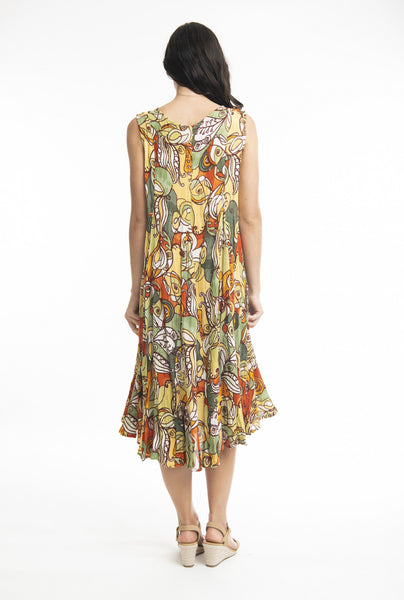 Ephesus Godet Sleeveless Dress. Style ORI3067