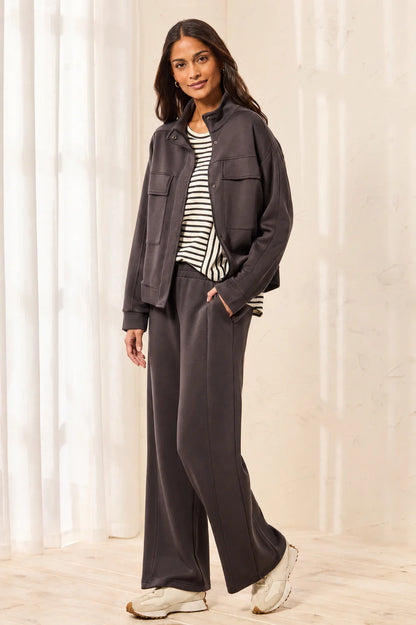 Scuba Knit Pull-On Wide Leg Joggers. Style TR3138O-3390