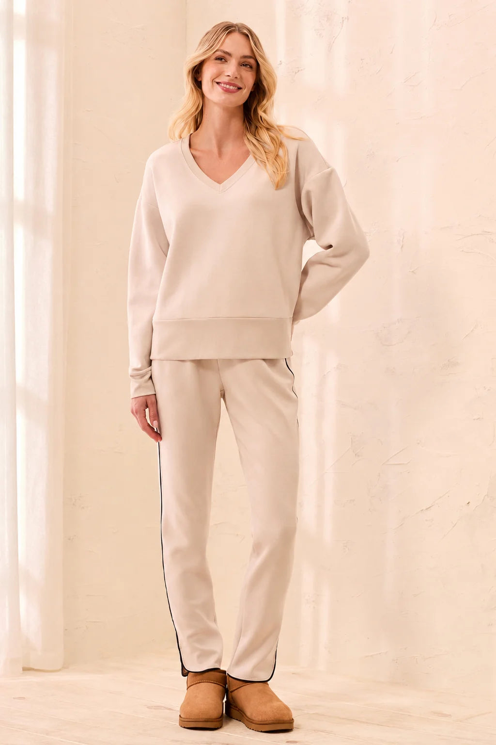 Techno Lux V-Neck Drop Shoulder Pullover. Style TR3202O-3390