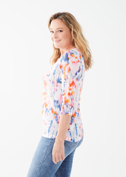 V-Neck Printed Top. Style FD3293451