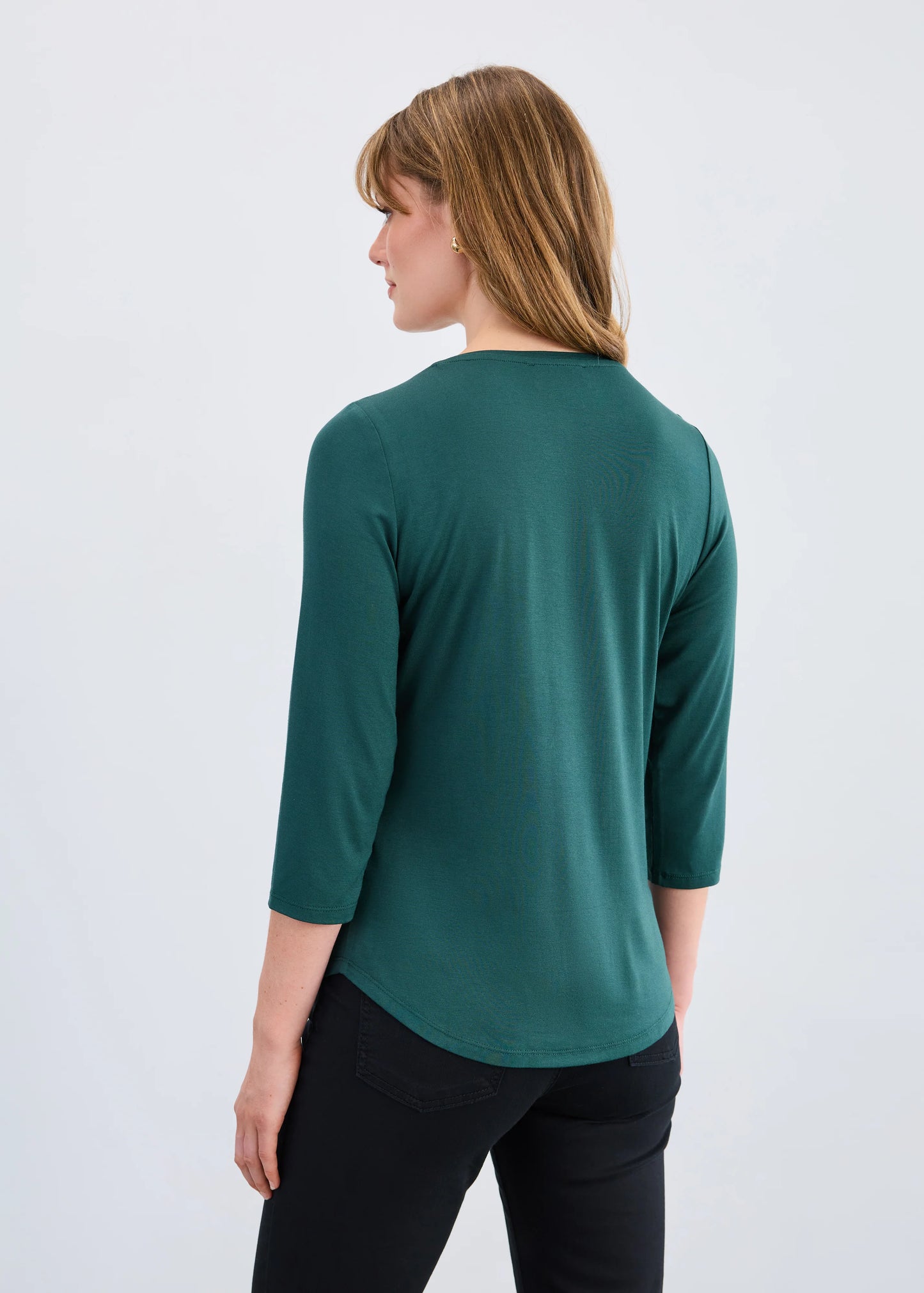 3/4 Sleeve V-Neck Top. Style FD3318756