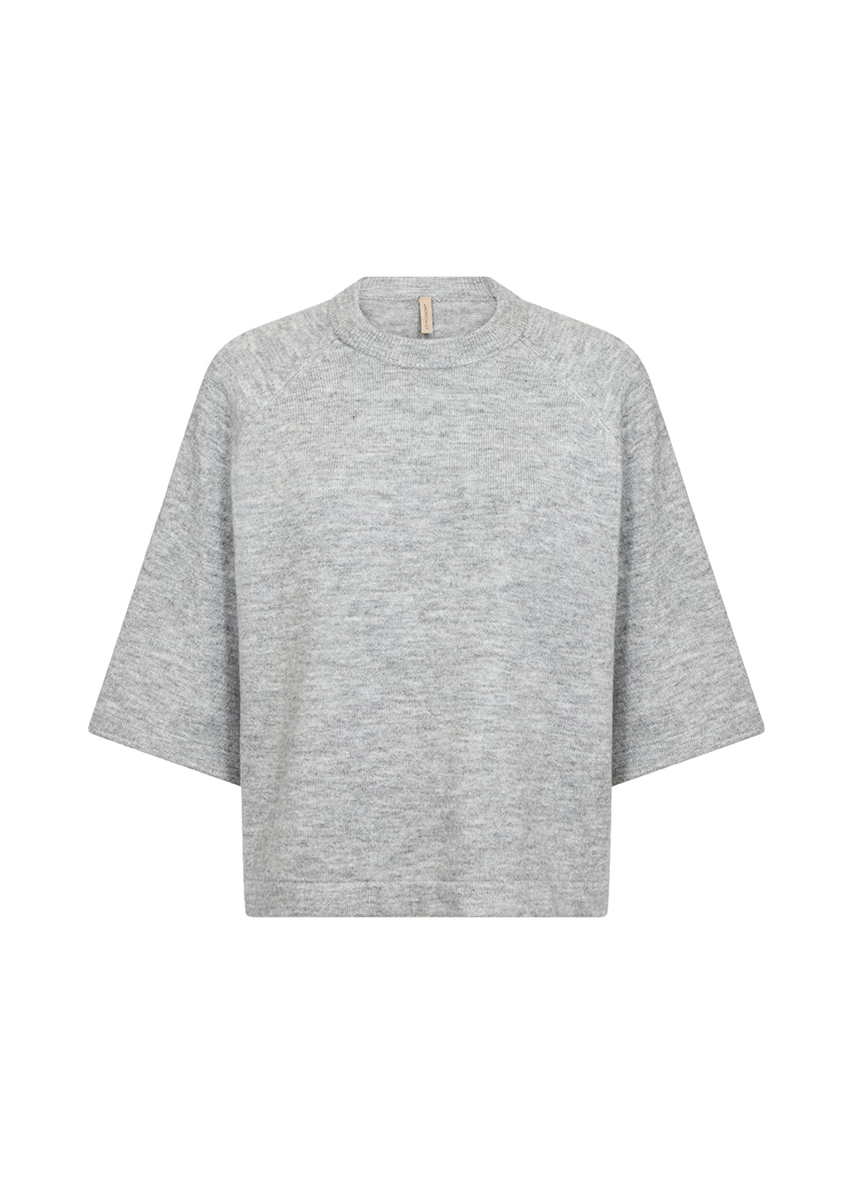 Soft Grey Sweater Fabric Cropped Top. Style SOYA4F33715