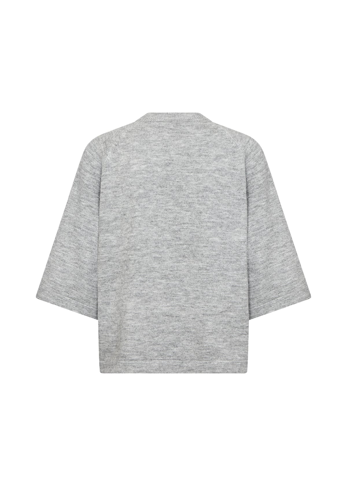 Soft Grey Sweater Fabric Cropped Top. Style SOYA4F33715