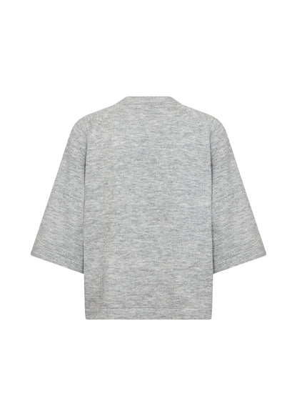 Soft Grey Sweater Fabric Cropped Top. Style SOYA4F33715