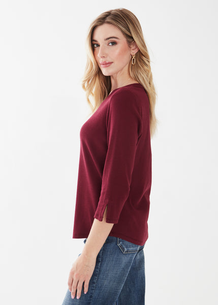 Rib Knit Top in Multiple Solid Colours. Style FD3402161