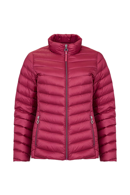 Stand Collar Quilted Puffer Zip Front Jacket. Style FR528-F26