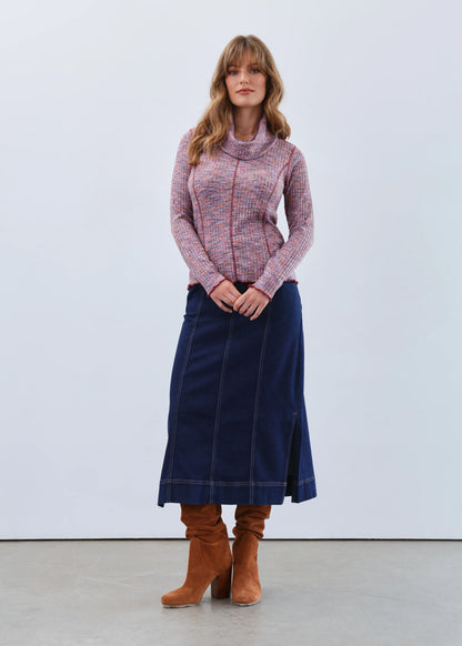 Long Sleeve Cowl-Neck Top. Style FD3996553
