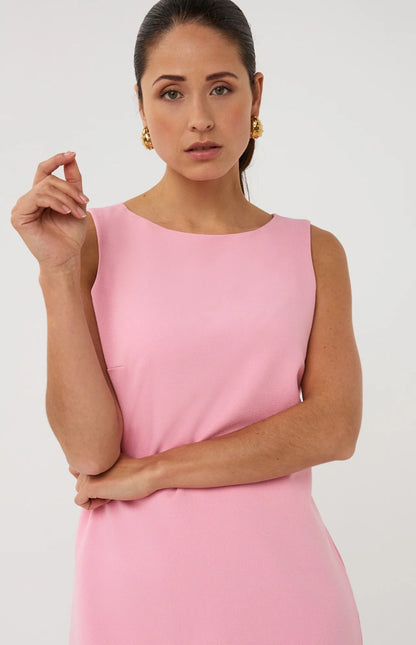 Sleeveless Embroidered Flowers Details Dress. Style ESQ05010