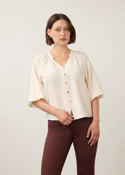 3/4 Sleeve Colorful Button Shirt. Style FD7304869
