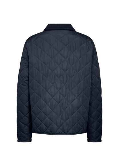 Corduroy Collar Quilted Jacket . Style SOYA4PF40707