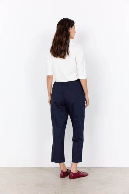 Pull-On Elastic Waistband Cotton Cropped Pant. Style SOYA41678
