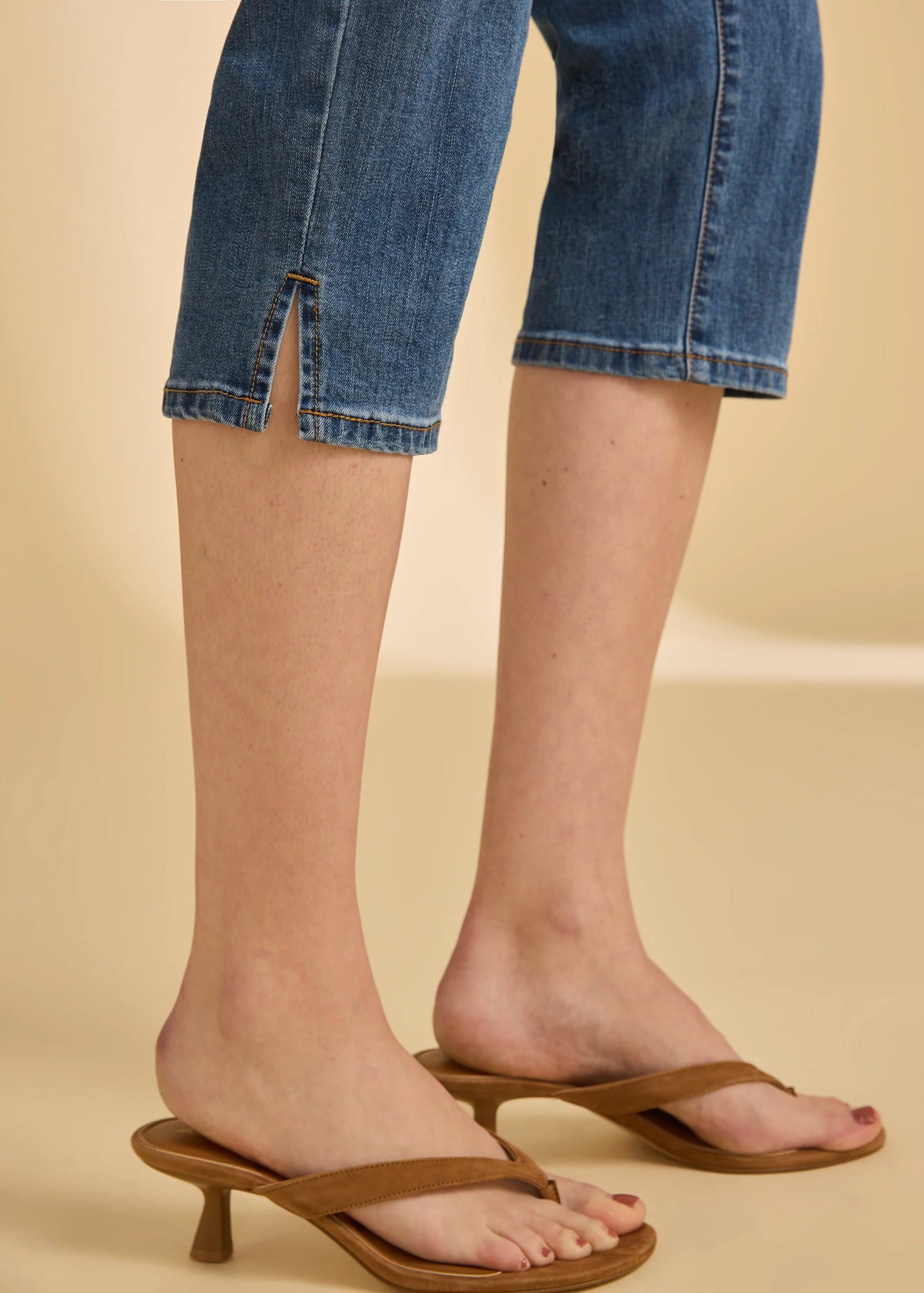 Basic Suzanne Slitted Hem Capri. Style FD6857779