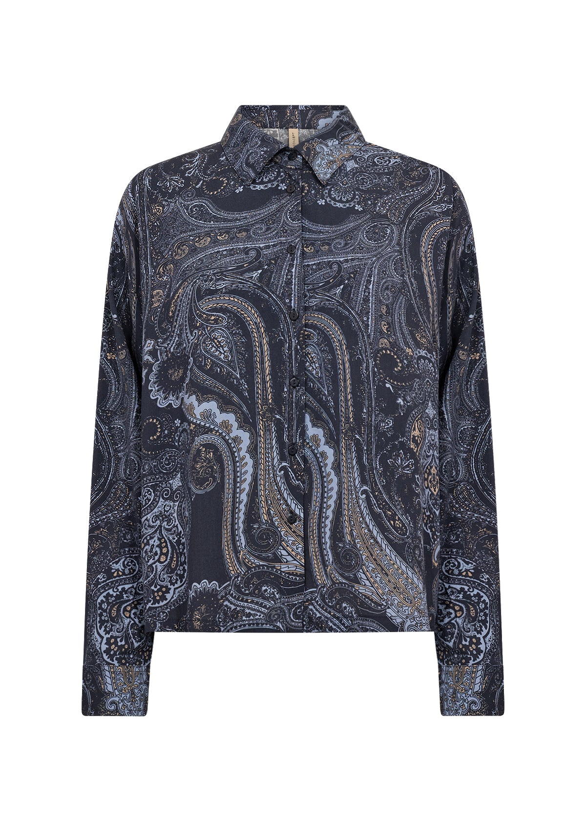 Paisley Print Button Front Blouse. Style SOYA41973