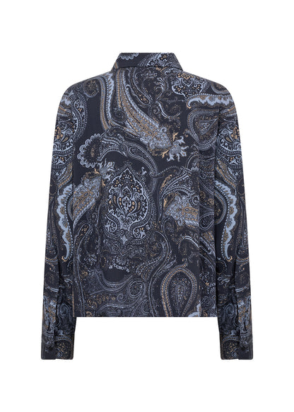 Paisley Print Button Front Blouse. Style SOYA41973