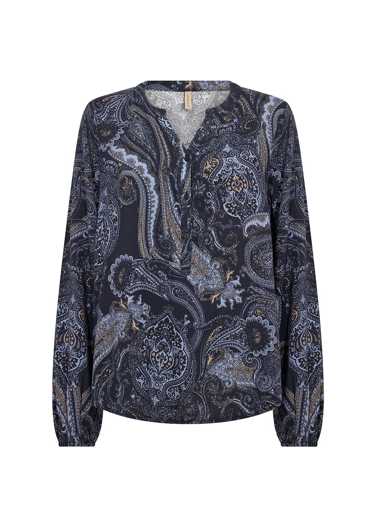 Paisley Print Pop-Over Blouse. Style SOYA41974