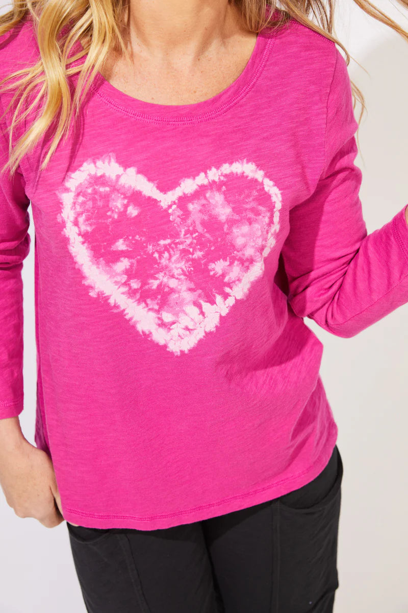 Perfect Layer Round Neck Heart Front Top. Style ESC45101