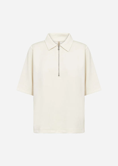 Short Sleeve 1/3 Zip Collared Top. Style SOYA27533