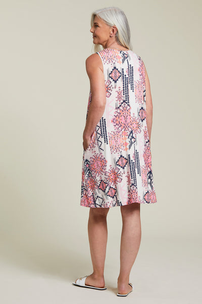 Printed Sleeveless Jersey Dress. Style TR4840O-3457