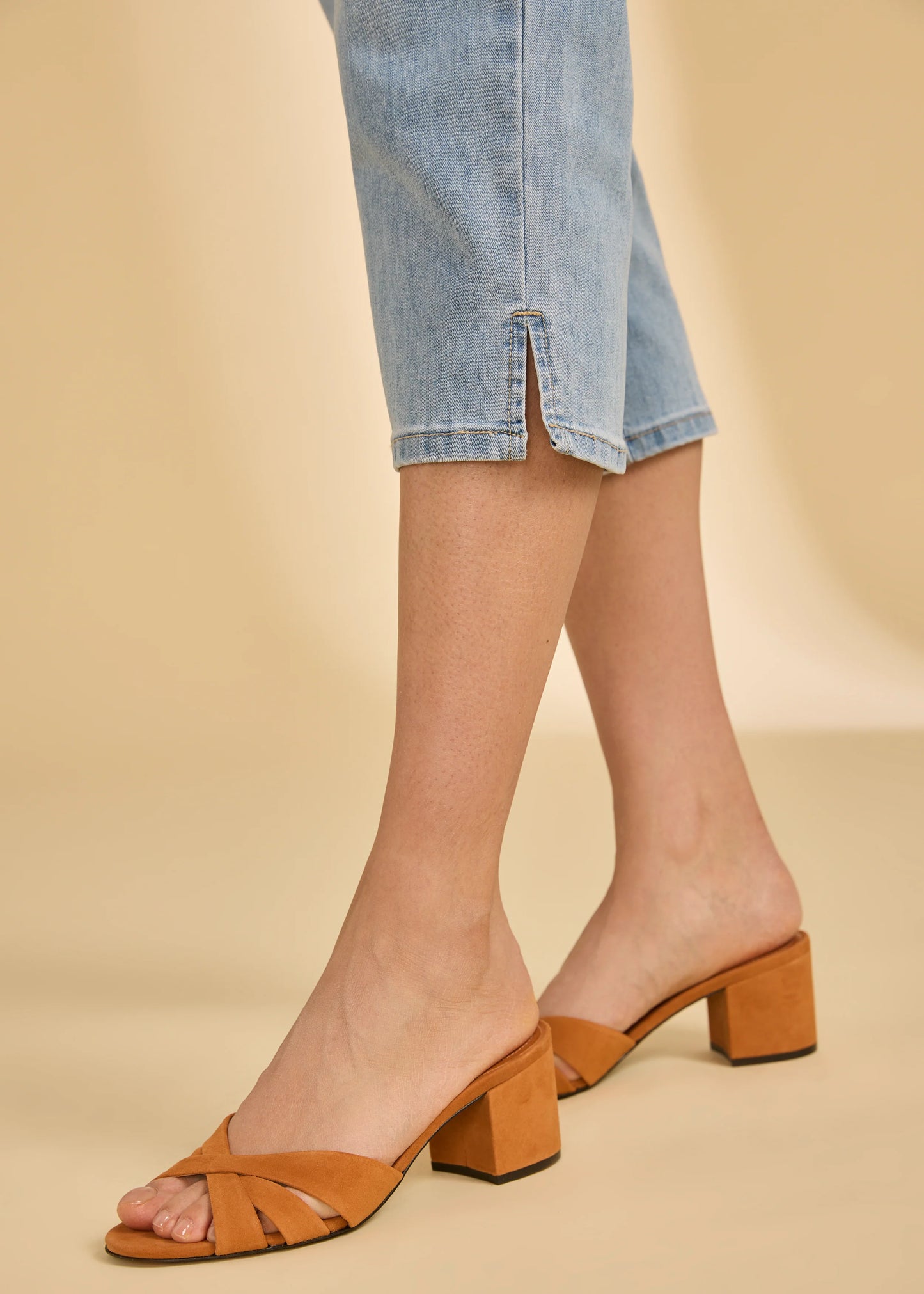 Basic Suzanne Slitted Hem Capri. Style FD6857779