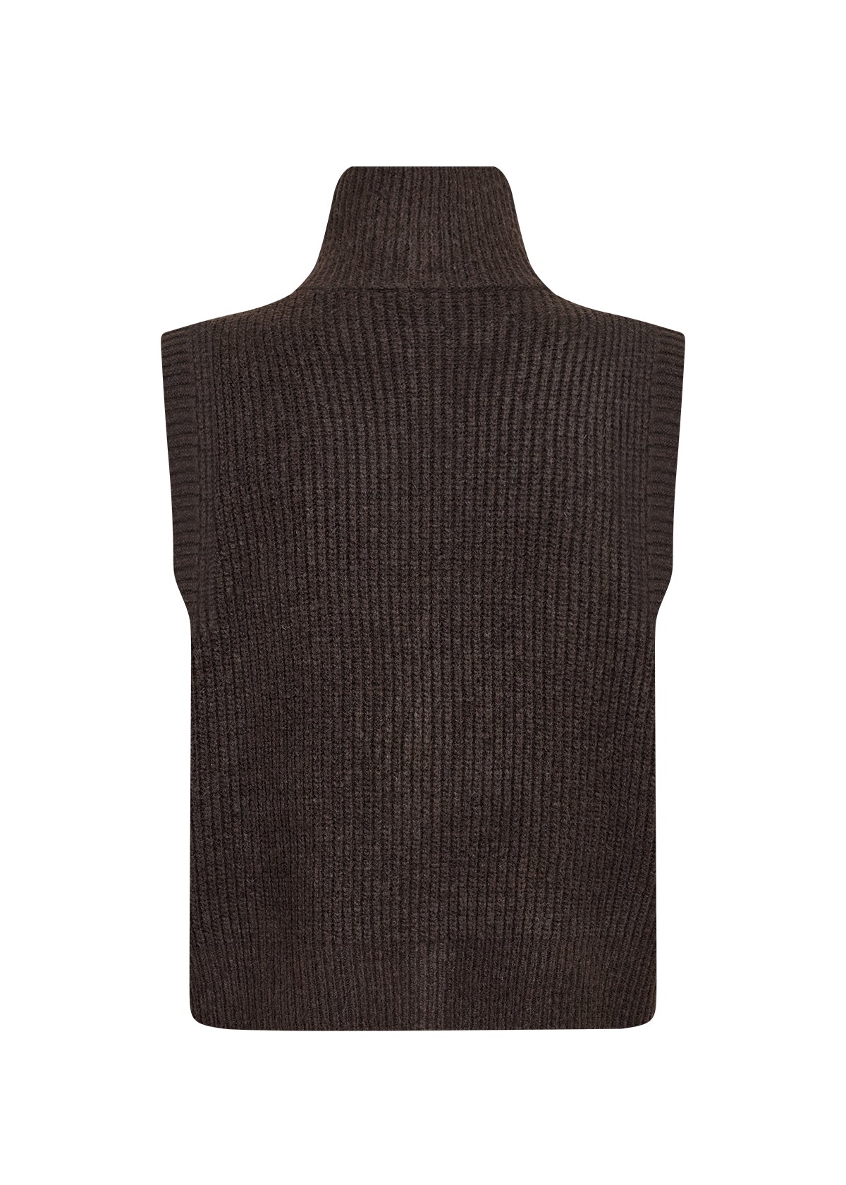 Mock Neck Zip Front Sleeveless Vest. Style SOYA51516