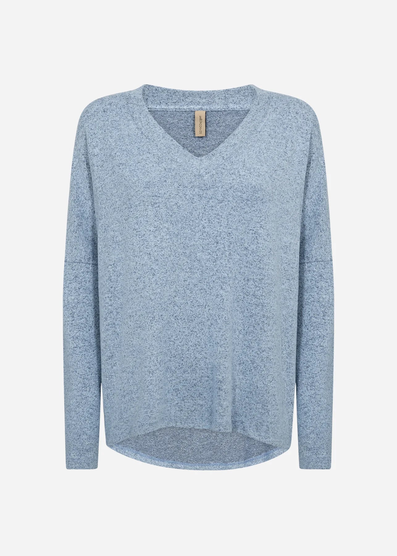 Long Sleeve V-Neck Drop Shoulder Top. Style SOYA25893