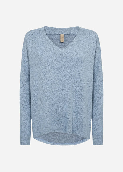 Long Sleeve V-Neck Drop Shoulder Top. Style SOYA25893