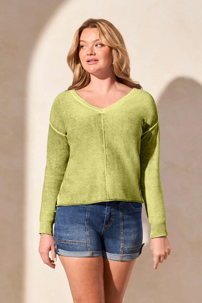 Lightweight Cotton Special Wash Sweater. Style TR5394O-4739