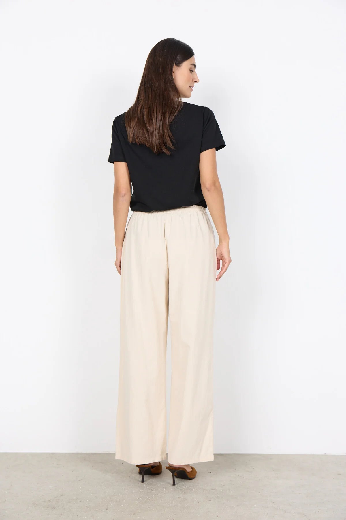 Pull-On Elastic Waist & Drawstrings Cotton Full Length Pant. Style SOYA40697