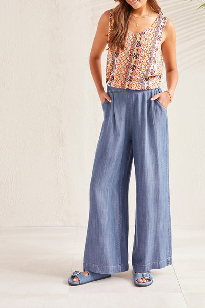 Pull On Wide Leg Tencel Pant. Style TR5493O-4954