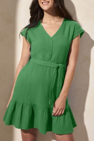 Cotton Gauze Belted Dress. Style TR5725O-4555