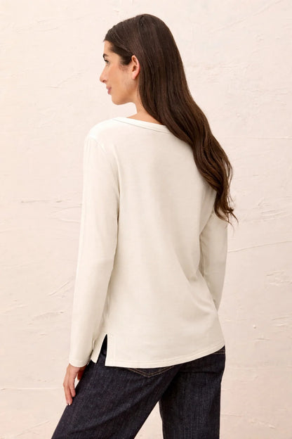 Soft French Terry Scoop Neck Long Sleeve Top. Style TR5895O-2422