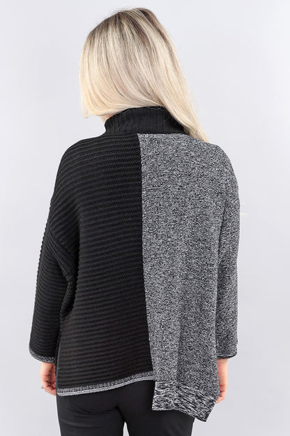 Half & Half Zip Front Jacket. Style MT25F5980