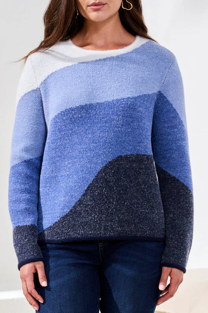 Double Knit Yarn Intarsia Sweater. Style TR6005O-4857