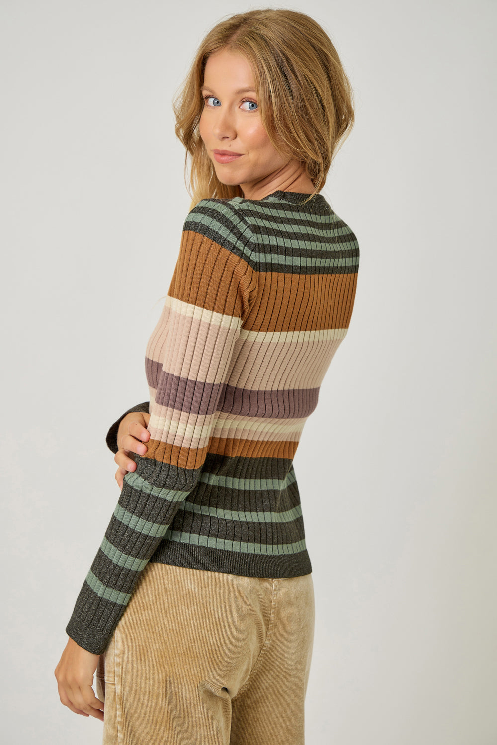 Colour Block Striped Sweater. Style MYS60429
