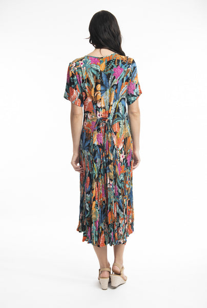 Paphos Godet Short Sleeve Dress. Style ORI61575