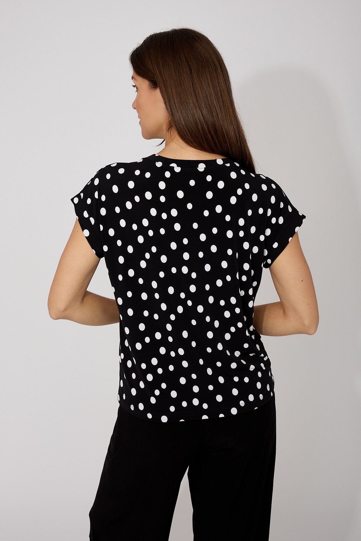 Polka Dot Rhinestone "Love" Heart Detail Top. Style FL266102