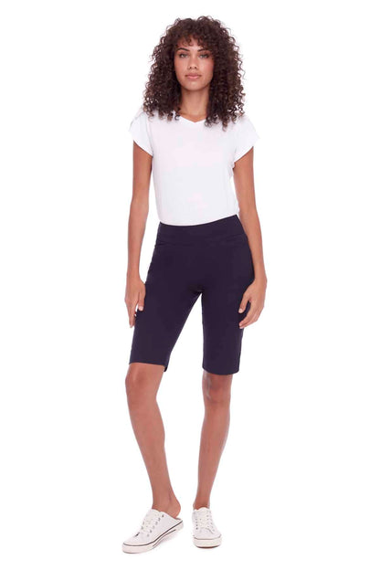 Solid Bermuda Length Techno Short. Style UP65350A