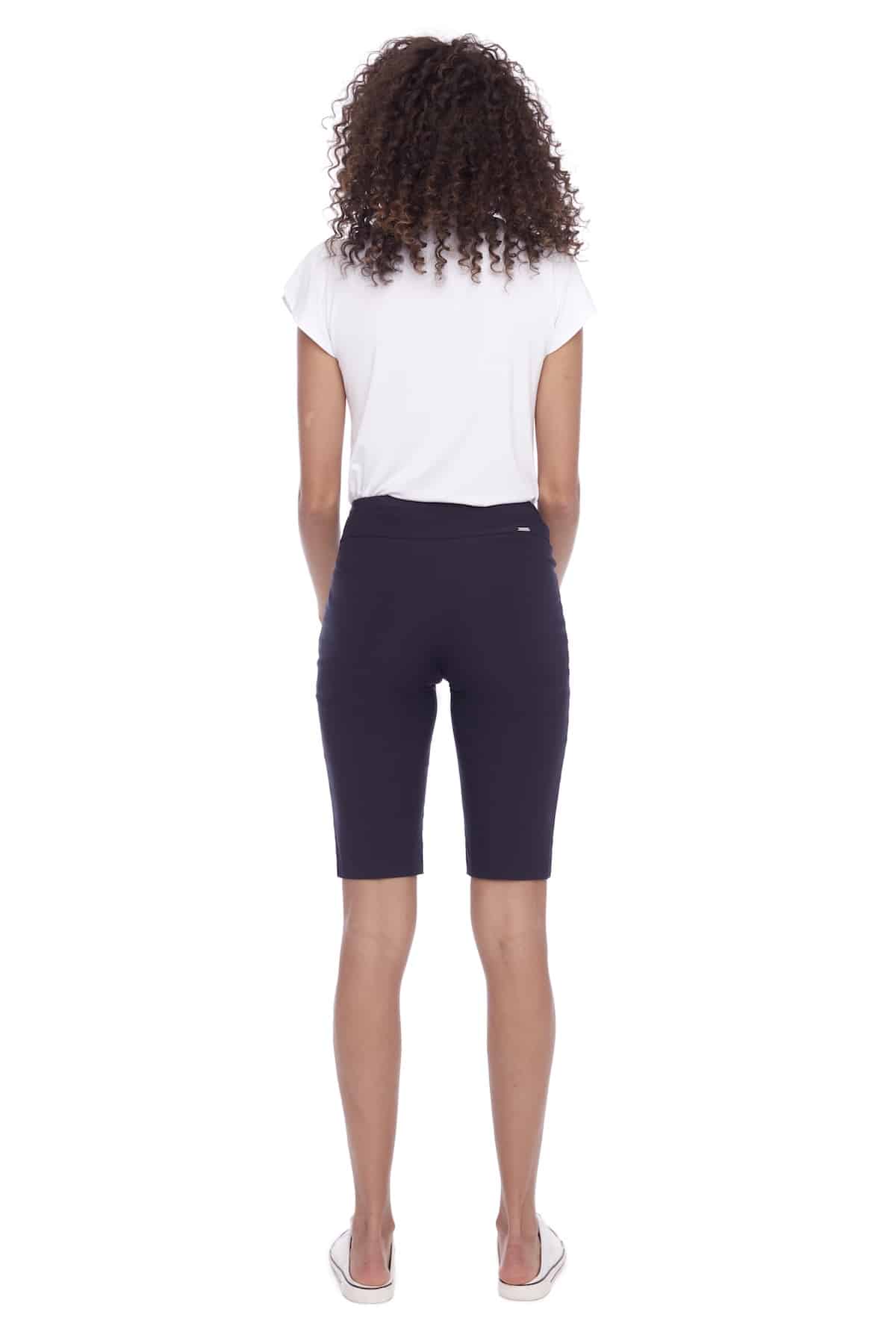 Solid Bermuda Length Techno Short. Style UP65350A