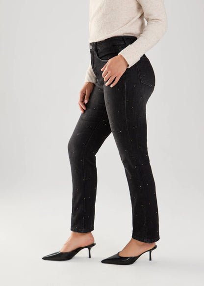 Suzanne Straight Ankle Rhinestone Jeans. Style FD6844872