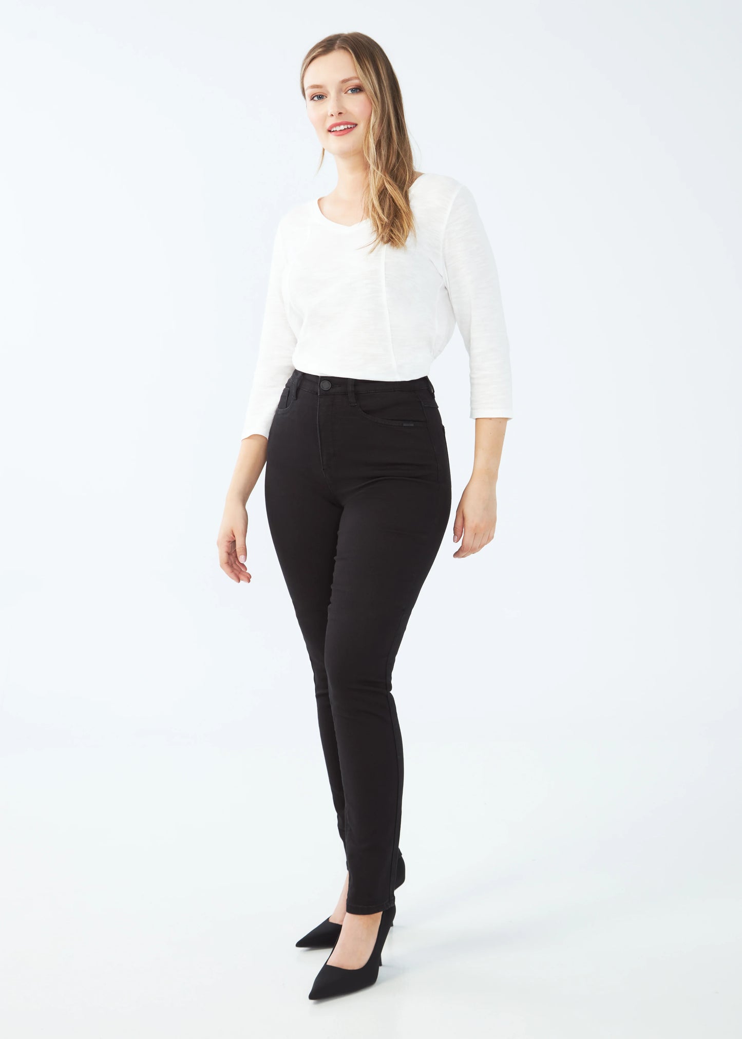 Black Peggy Straight Leg Jean. Style FD6875660