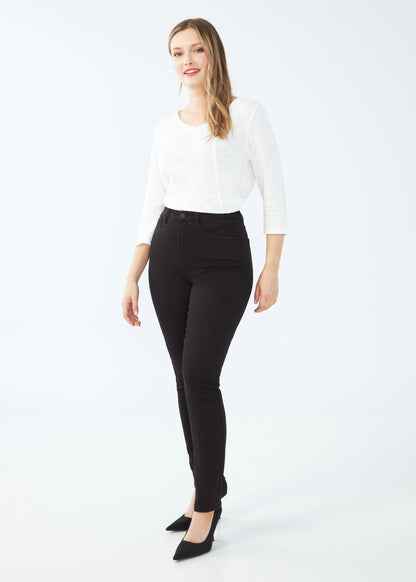 Black Peggy Straight Leg Jean. Style FD6875660