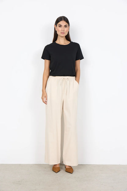 Pull-On Elastic Waist & Drawstrings Cotton Full Length Pant. Style SOYA40697