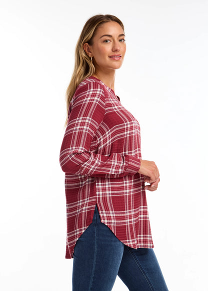 Popover Check High Low Tunic. Style FD7032880