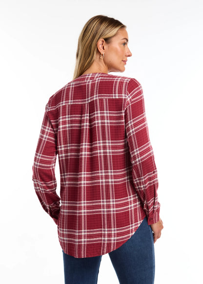 Popover Check High Low Tunic. Style FD7032880