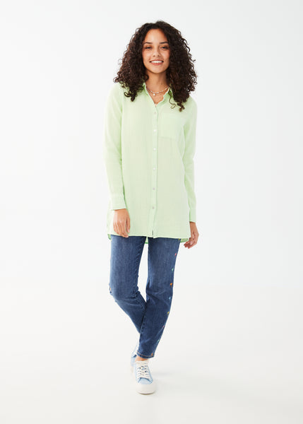 Button Front Soft Cotton Tunic. Style FD7122975F