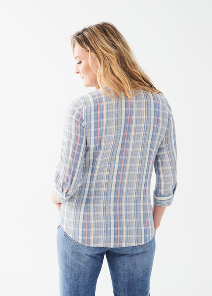 Double Pocket Striped Top. Style FD7157965